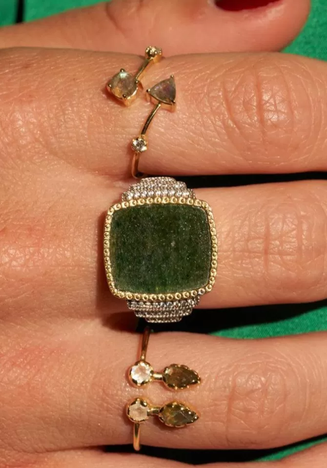 Be Maad Bague Kara Aventurine Outlet