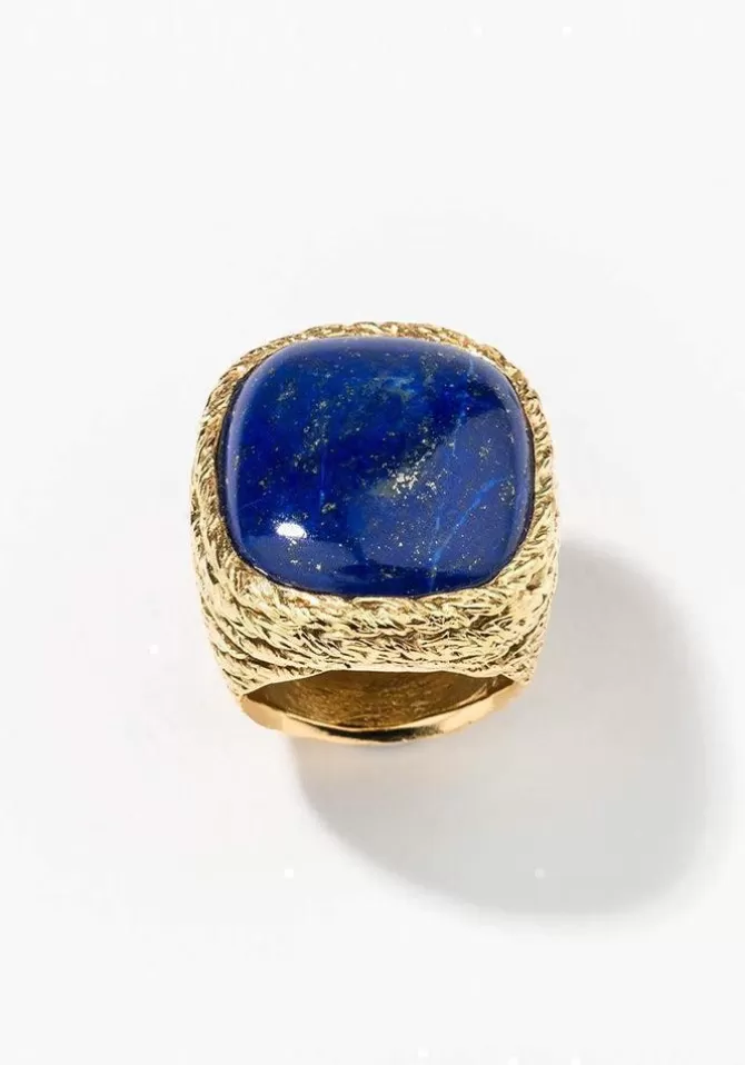 Aurélie Bidermann Bague Miki Lapis Lazuli Online