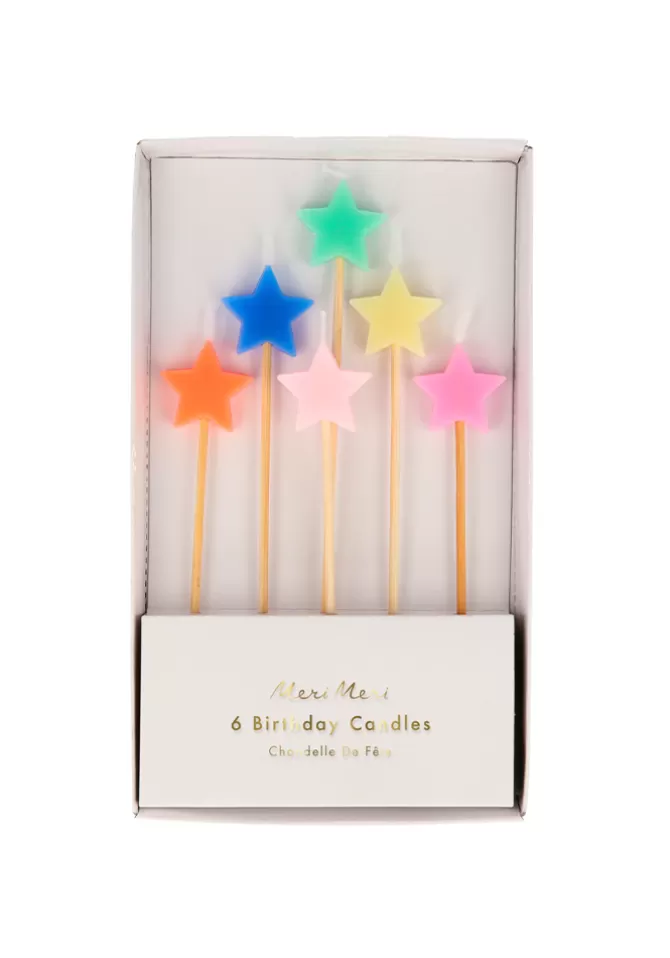 Meri Meri Boite De 6 Bougies Etoiles Multicolore Cheap