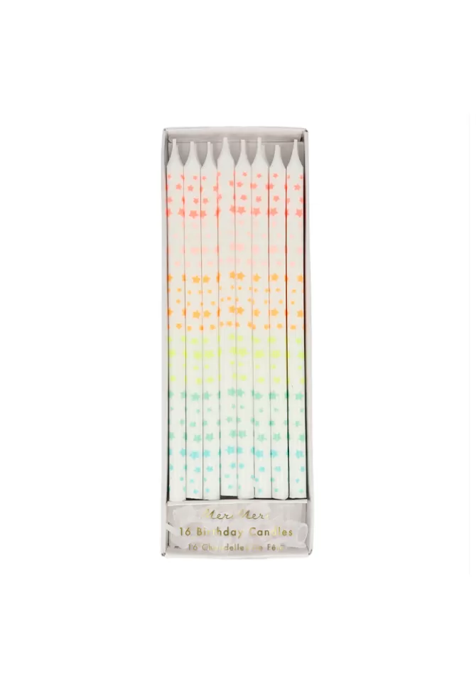 Meri Meri Boite De 16 Bougies Étoiles Multicolores Flash Sale