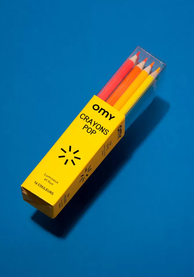 Omy Boite De 16 Crayons Pop Cheap