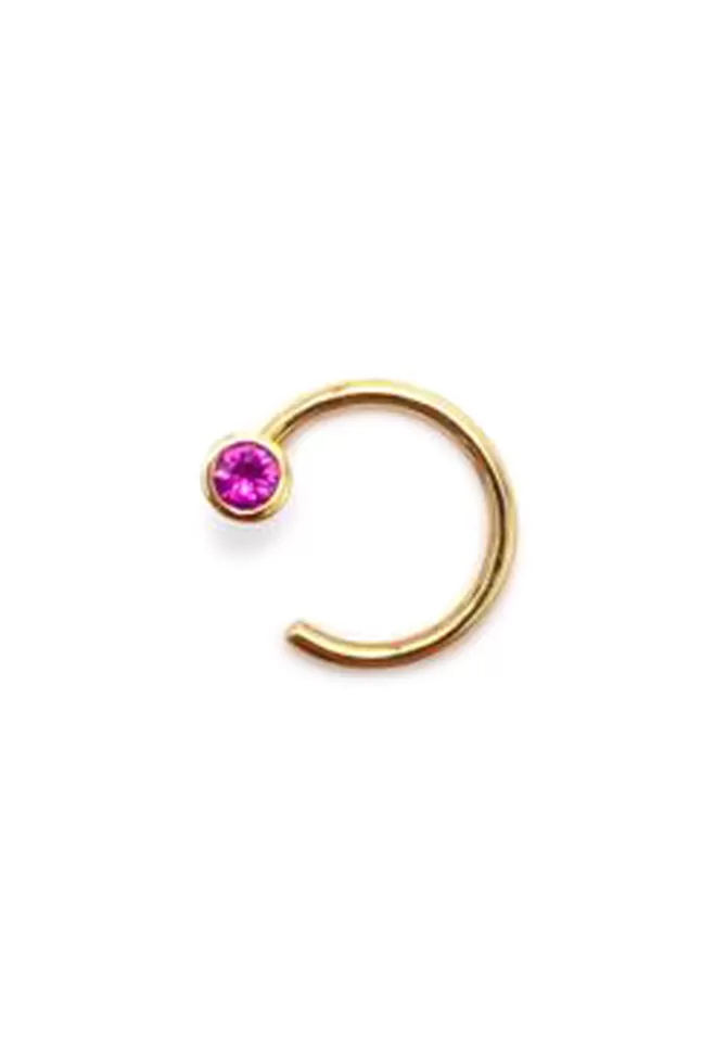 And Paris Boucle D'Oreille Tourbillon Arc Saphir Rose Discount