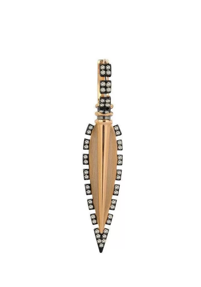 Kismet By Milka Boucle D'Oreille Victory Or Rose Et Diamant Champagne Clearance