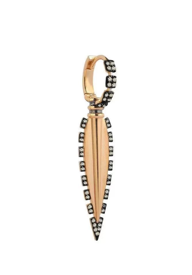 Kismet By Milka Boucle D'Oreille Victory Or Rose Et Diamant Champagne Clearance