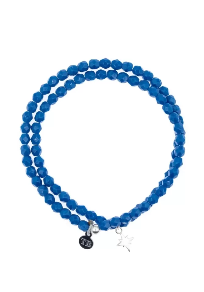 Têtes Blondes Bracelet 2 Tours Ou Collier Polaire Bleu Majorelle New