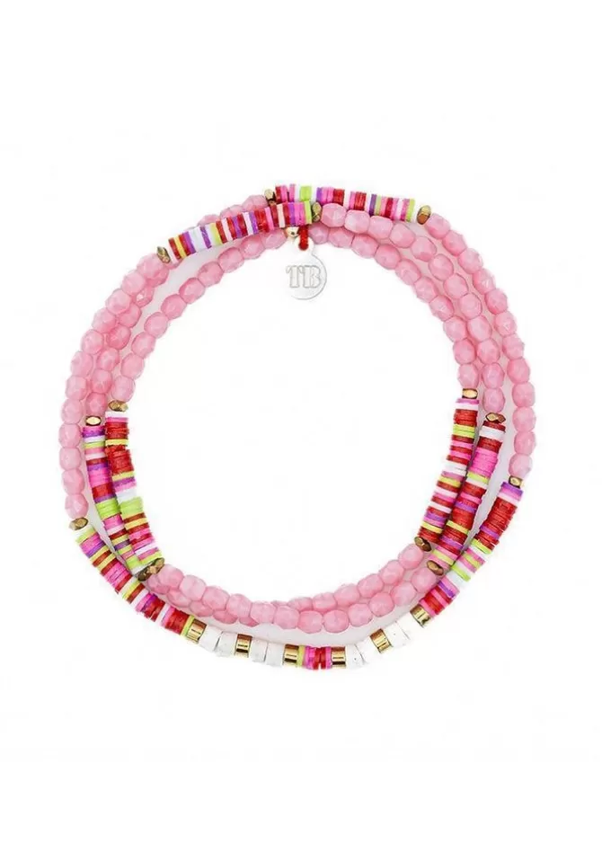 Têtes Blondes Bracelet 3 Tours Roma Néon Rose Clair Flash Sale