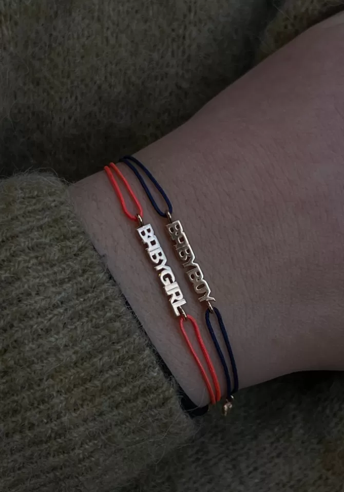 Kismet By Milka Bracelet Babyboy En Or Rose Sur Cordon Best Sale