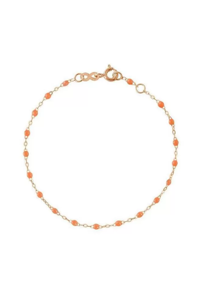 Gigi Clozeau Bracelet Classique Gigi Or Rose Et Résines Orange Fluo 17cm Fashion