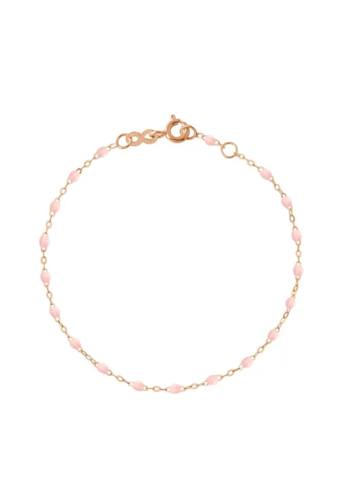 Gigi Clozeau Bracelet Classique Gigi Or Rose Et Résines Rose Bébé 17cm New