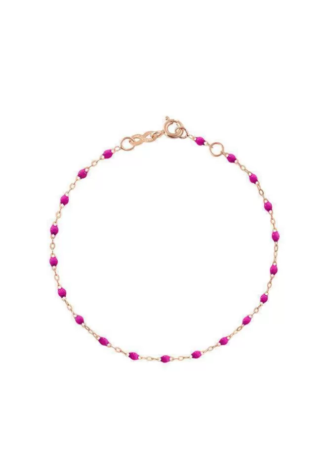 Gigi Clozeau Bracelet Classique Gigi Or Rose Et Résines Rose Bonbon 15cm New