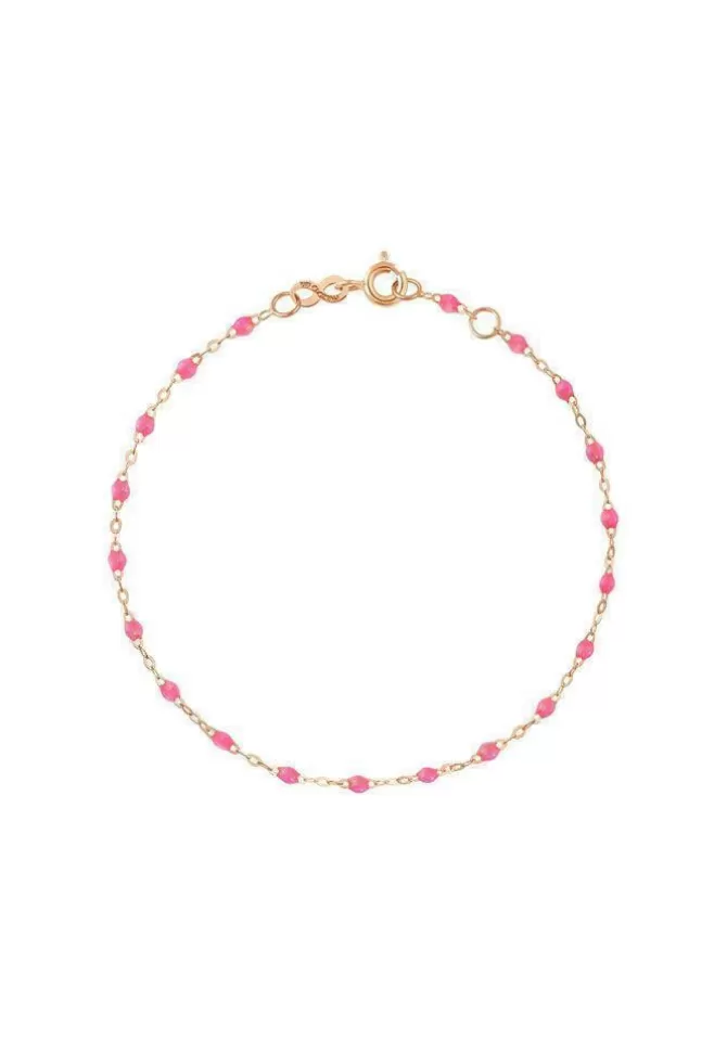 Gigi Clozeau Bracelet Classique Gigi Or Rose Et Résines Rose Fluo 15cm Clearance
