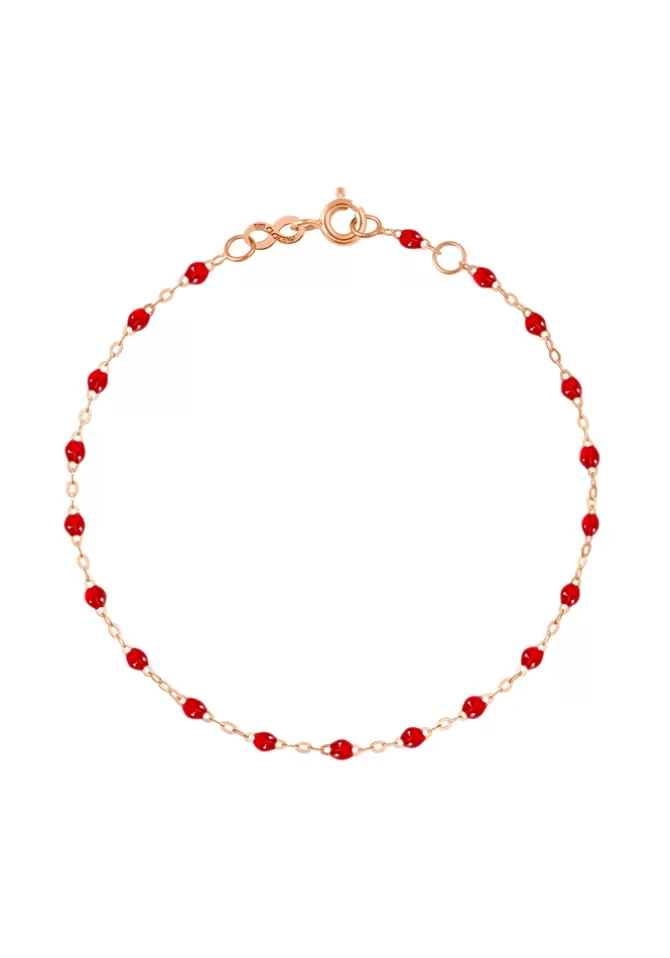 Gigi Clozeau Bracelet Classique Gigi Or Rose Et Résines Rubis 17cm Hot