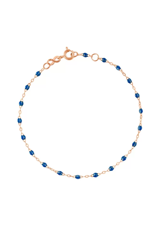 Gigi Clozeau Bracelet Classique Gigi Or Rose Et Résines Saphir 17cm Fashion