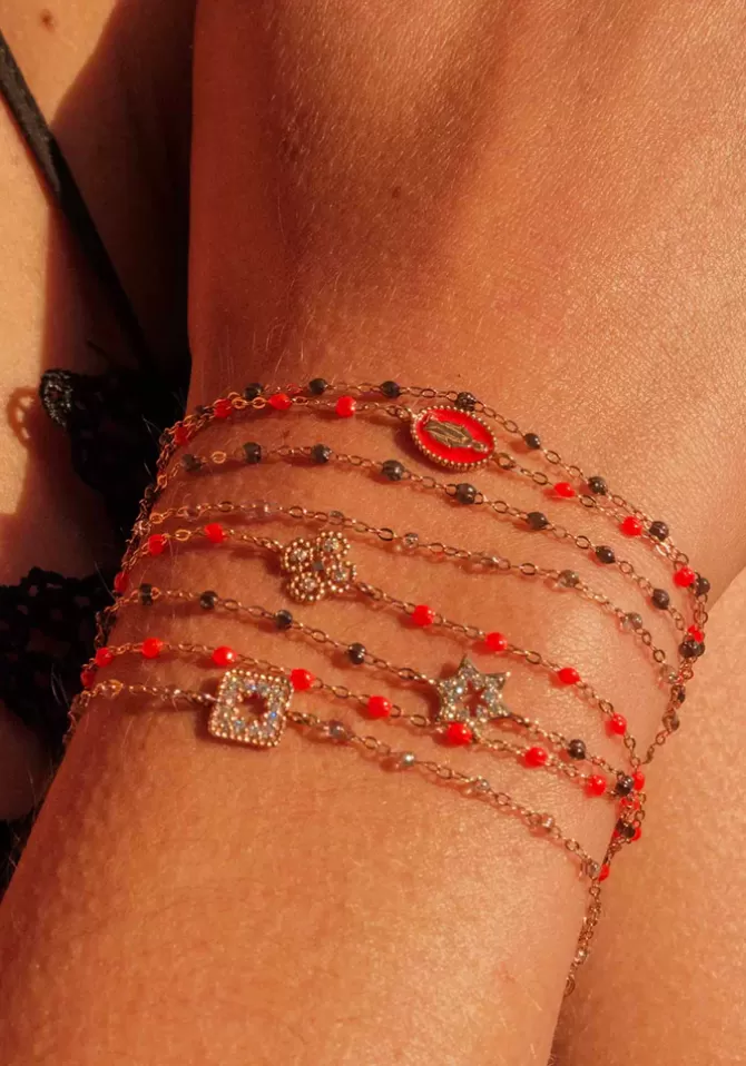 Gigi Clozeau Bracelet Classique Gigi Or Rose Et Résines Sparkle 15cm Store