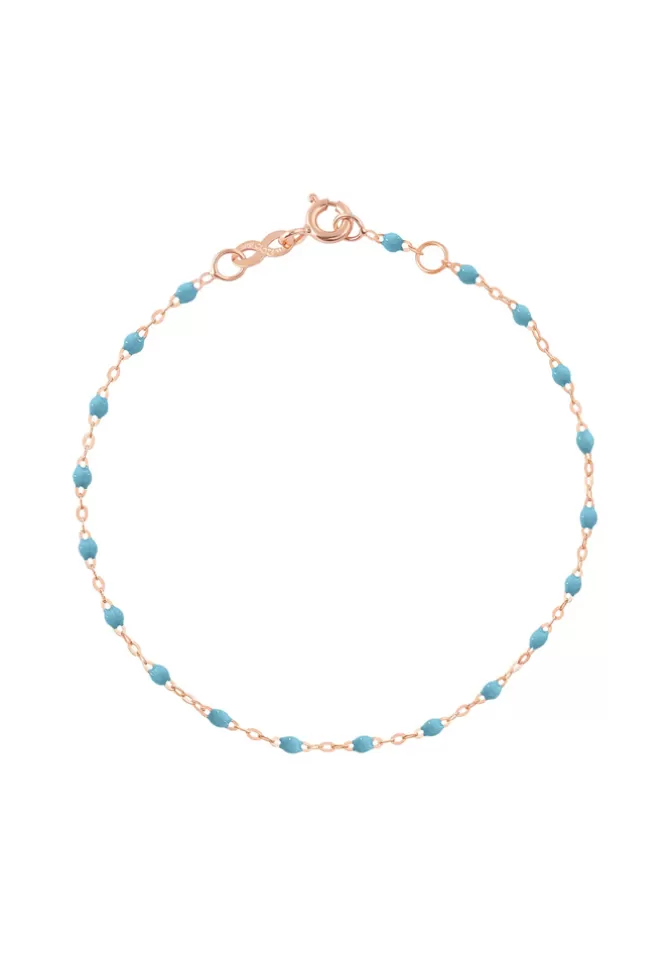 Gigi Clozeau Bracelet Classique Gigi Or Rose Et Résines Turquoise 17cm Outlet