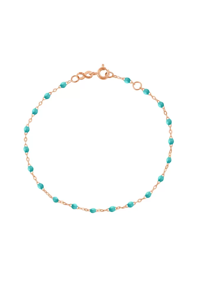 Gigi Clozeau Bracelet Classique Gigi Or Rose Et Résines Turquoise Vert 15cm Hot