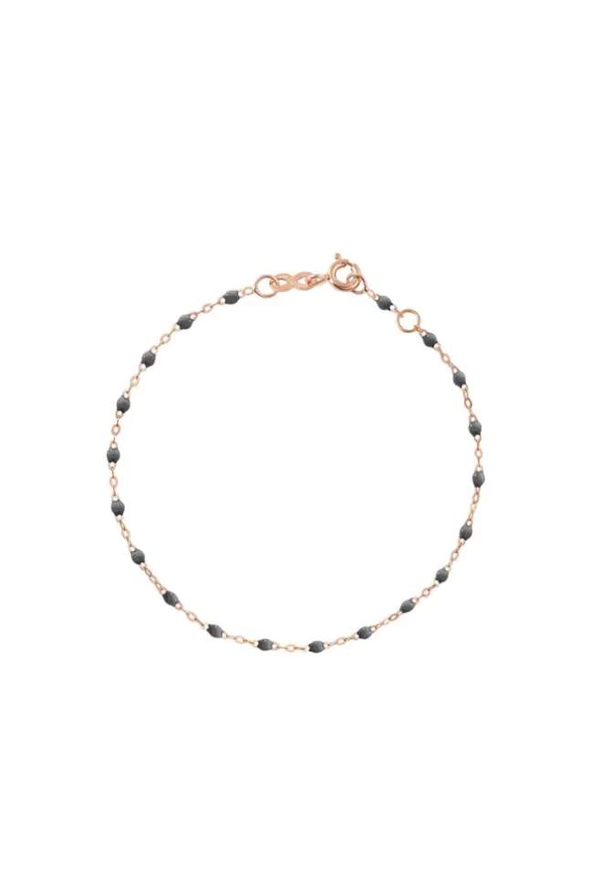Gigi Clozeau Bracelet Enfant Classique Gigi Or Rose Et Résines Gris Foncé 13cm Clearance