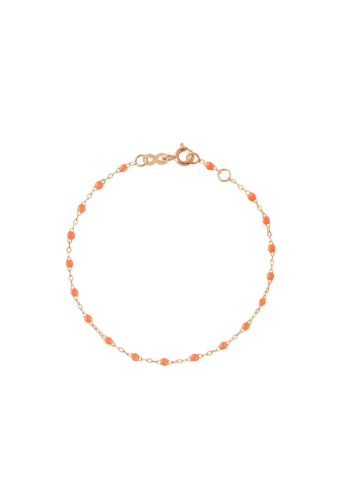 Gigi Clozeau Bracelet Enfant Classique Gigi Or Rose Et Résines Orange Fluo 13cm Best