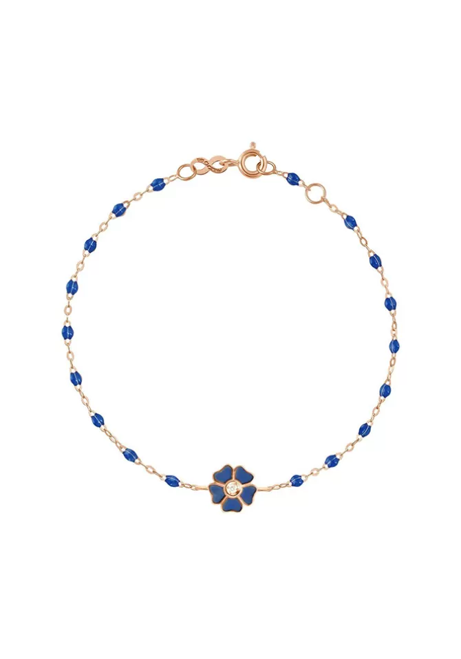 Gigi Clozeau Bracelet Fleur Or Rose Diamant Et Résines Prusse 17cm Discount