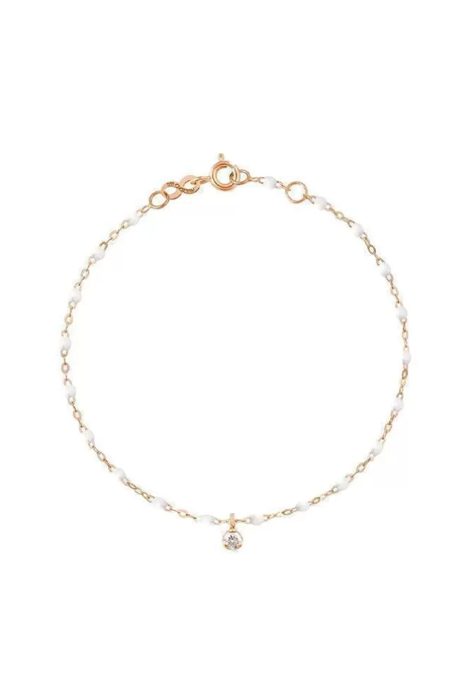 Gigi Clozeau Bracelet Gigi Suprême Or Rose Diamant Et Résines Blanc 17cm Best