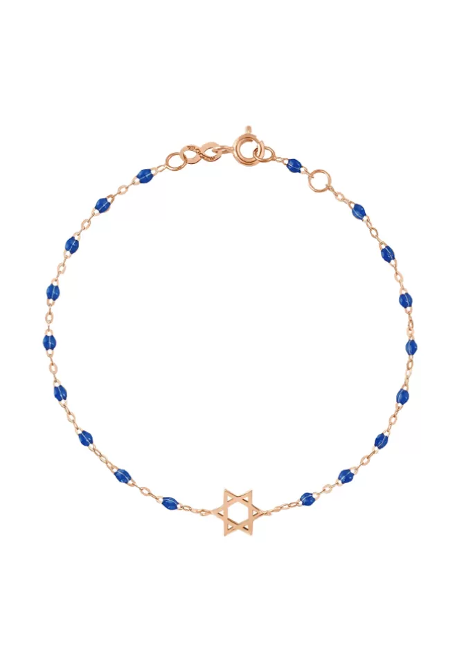 Gigi Clozeau Bracelet Étoile De David Or Rose Et Résines Bleu De Prusse 17cm Best Sale