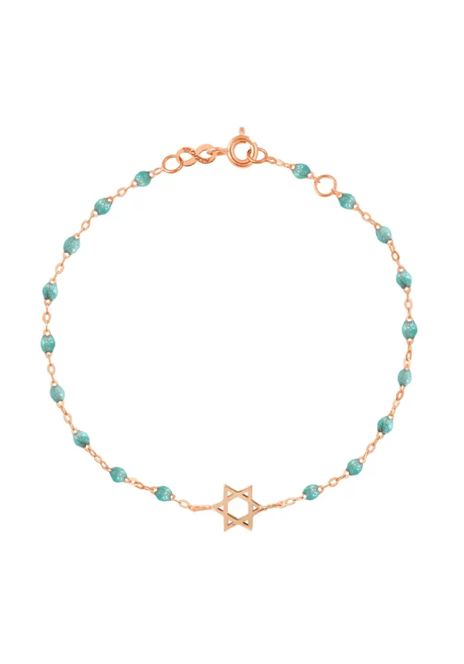 Gigi Clozeau Bracelet Étoile De David Or Rose Et Résines Bleu Glacier 15cm Best Sale