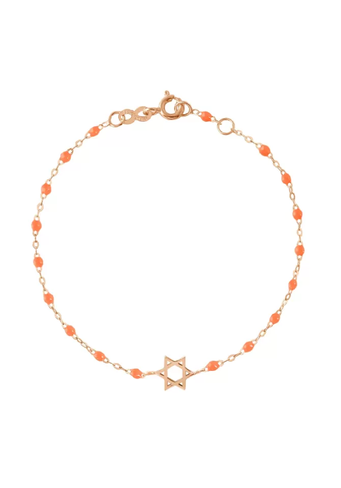 Gigi Clozeau Bracelet Étoile De David Or Rose Et Résines Orange Fluo 15cm Flash Sale