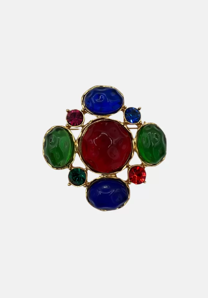 Blush Sélection Bijoux Broche Grosse Perle Rouge Store