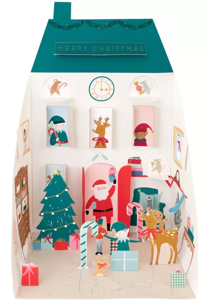 Meri Meri Calendrier De L'Avent Maison Du Père Noel À Décorer Hot
