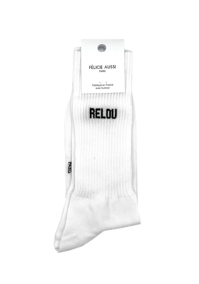 Félicie Aussi Chaussettes Homme Relou Blanc Fashion