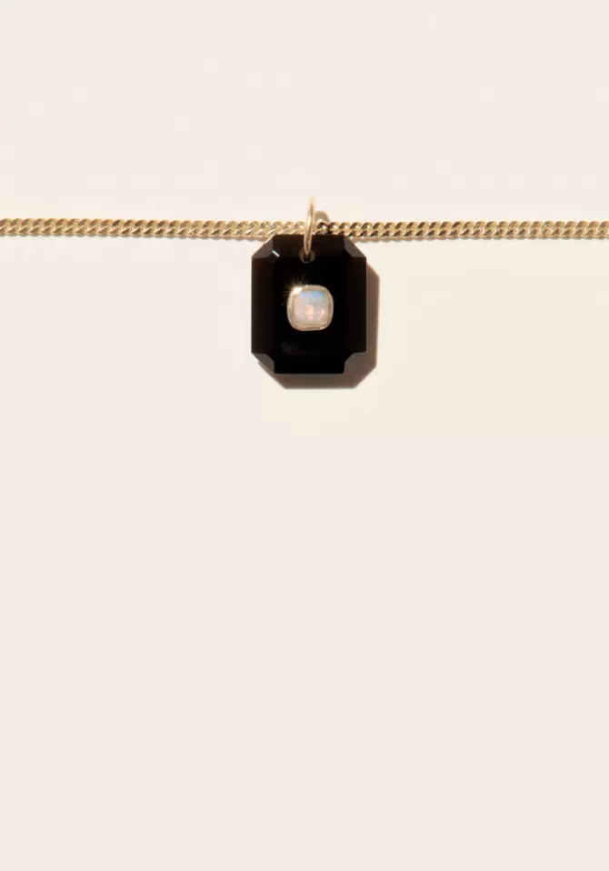 Pascale Monvoisin Collier Anton 1 Onyx Noire Shop