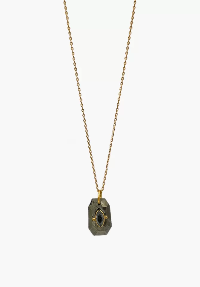 Hanka Ïn Collier Chaîne Inside Pyrite Best