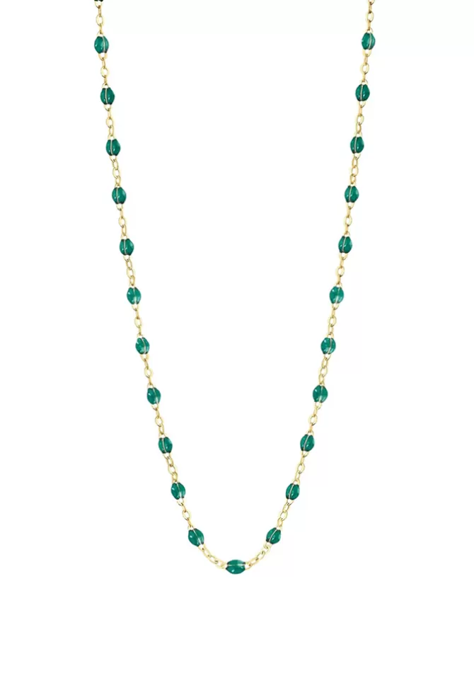 Gigi Clozeau Collier Classique Gigi Or Jaune Et Résines Émeraude 50cm Best