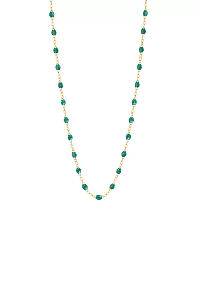 Gigi Clozeau Collier Classique Gigi Or Jaune Et Résines Émeraude 42cm Online