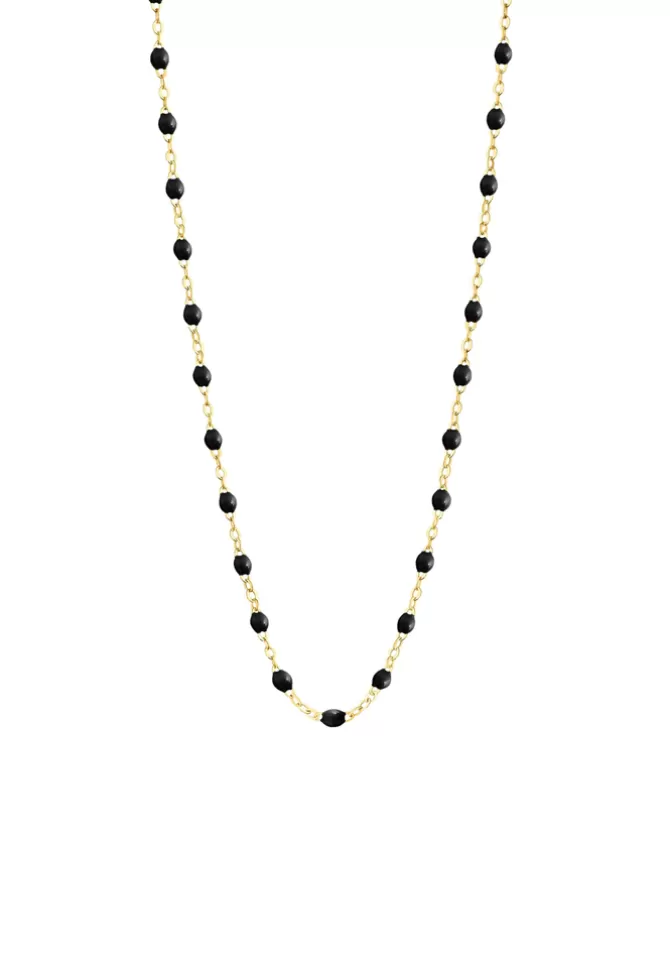 Gigi Clozeau Collier Classique Gigi Or Jaune Et Résines Noires 45cm New