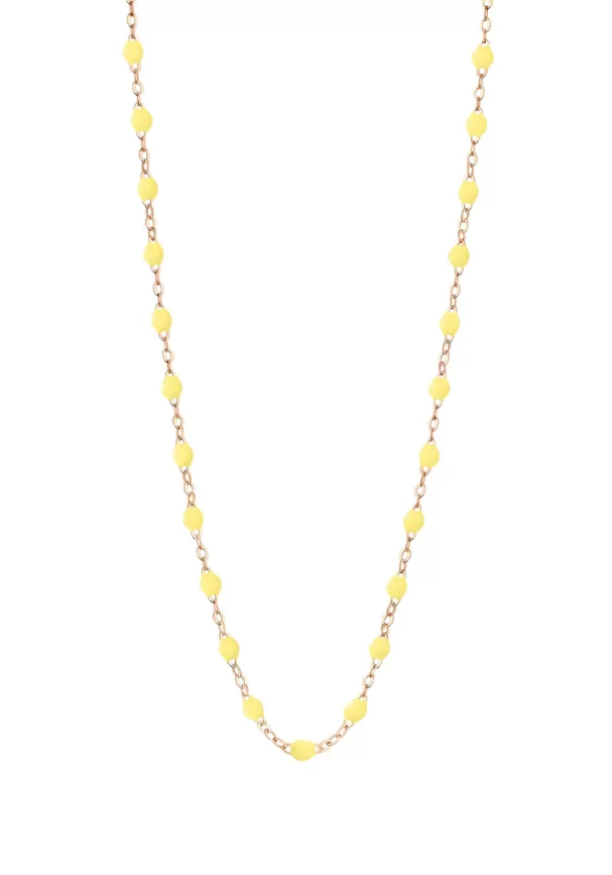 Gigi Clozeau Collier Classique Gigi Or Rose Et Résines Mimosa 50 cm Best Sale