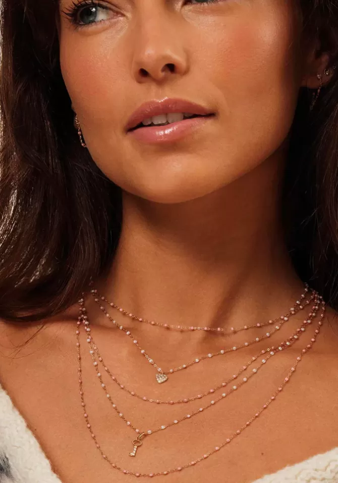 Gigi Clozeau Collier Classique Gigi Or Rose Et Résine Blush 42cm Online