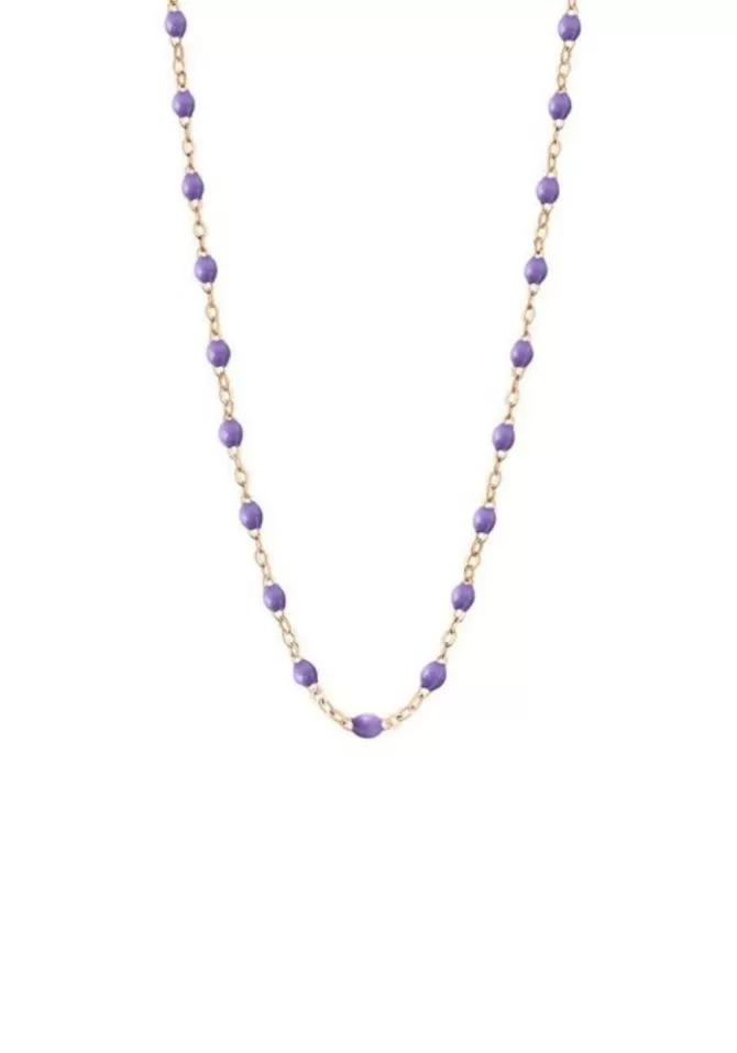 Gigi Clozeau Collier Classique Gigi Or Rose Et Résine Mauve 42cm Sale