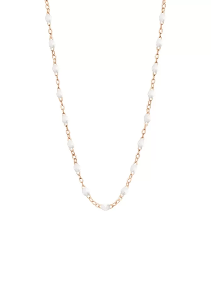 Gigi Clozeau Collier Classique Gigi Or Rose Et Résines Blanc 42cm Best