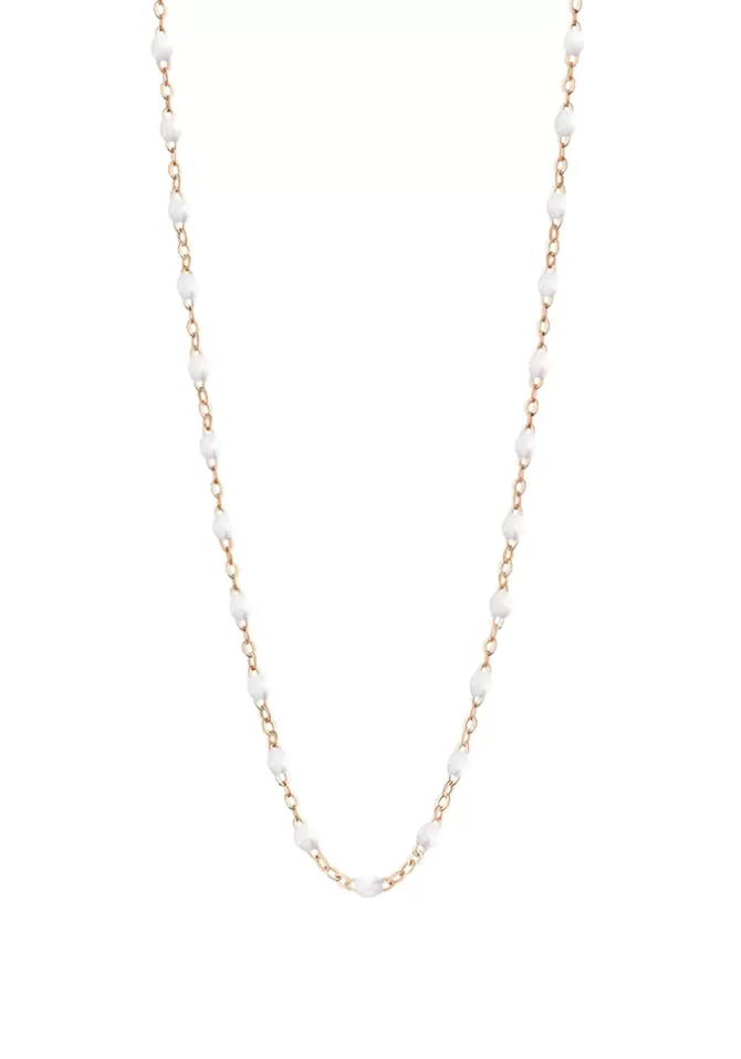 Gigi Clozeau Collier Classique Gigi Or Rose Et Résines Blanc 50cm Cheap