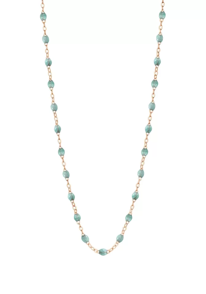 Gigi Clozeau Collier Classique Gigi Or Rose Et Résines Bleu Glacier 50cm Store