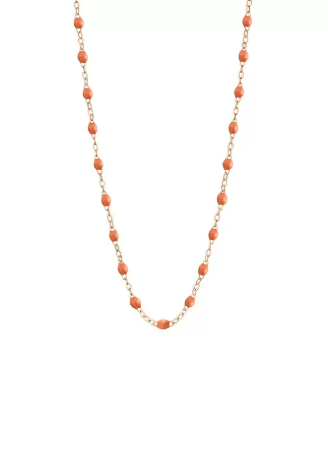 Gigi Clozeau Collier Classique Gigi Or Rose Et Résines Feu 42cm Best Sale