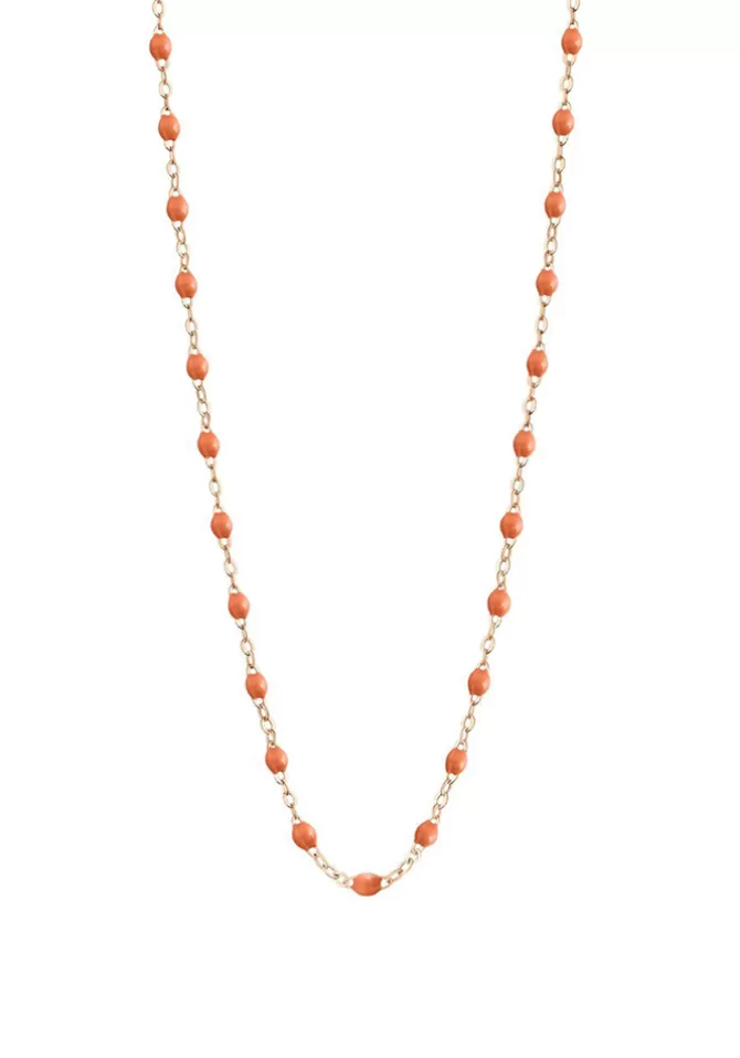 Gigi Clozeau Collier Classique Gigi Or Rose Et Résines Feu 50cm Outlet
