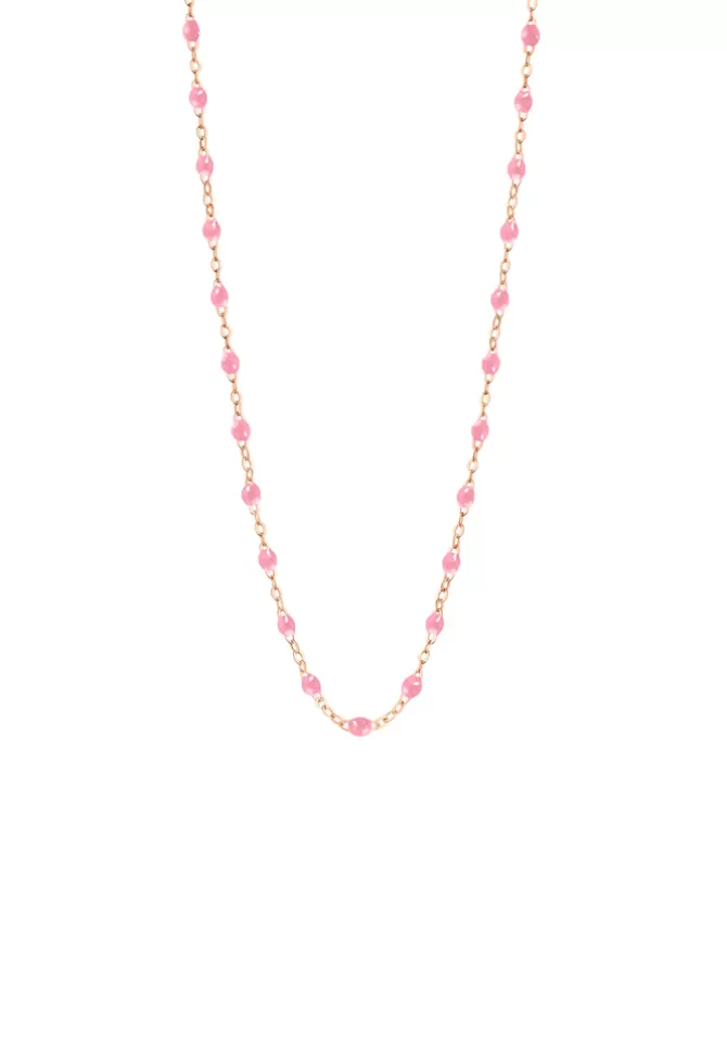 Gigi Clozeau Collier Classique Gigi Or Rose Et Résines Fuchsia 42cm Outlet