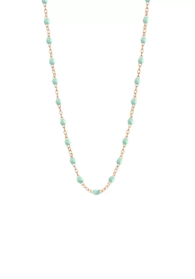 Gigi Clozeau Collier Classique Gigi Or Rose Et Résines Jade 42cm Fashion