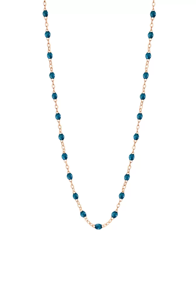 Gigi Clozeau Collier Classique Gigi Or Rose Et Résines Jungle 42 cm Best Sale
