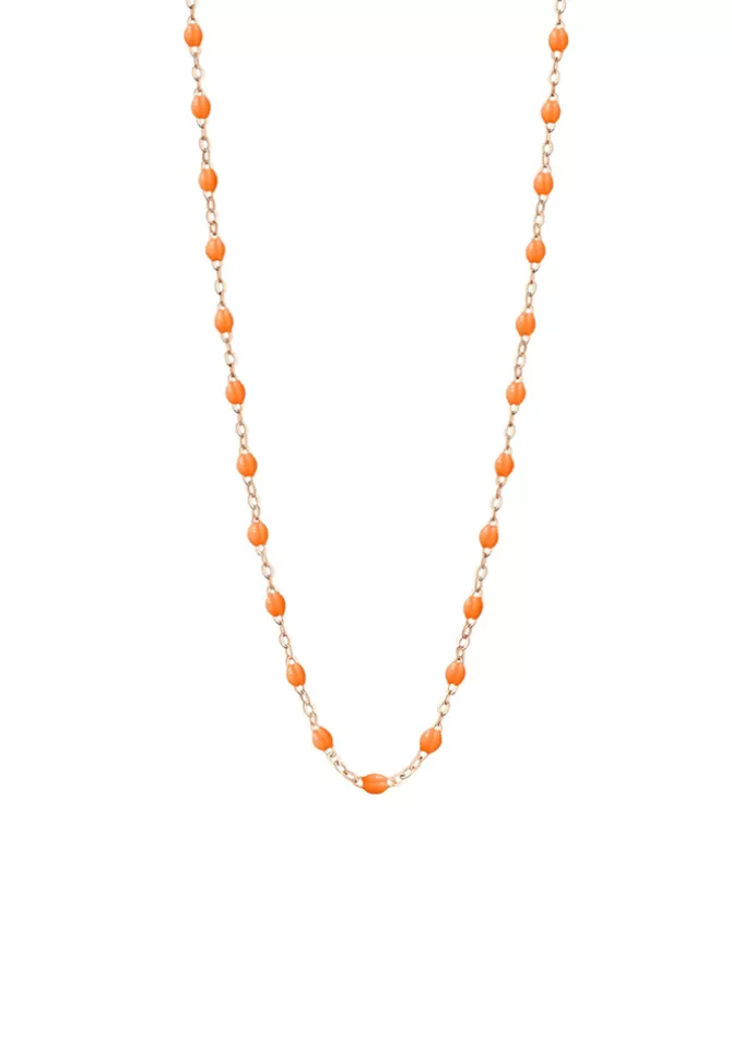 Gigi Clozeau Collier Classique Gigi Or Rose Et Résines Mandarine 45cm Online