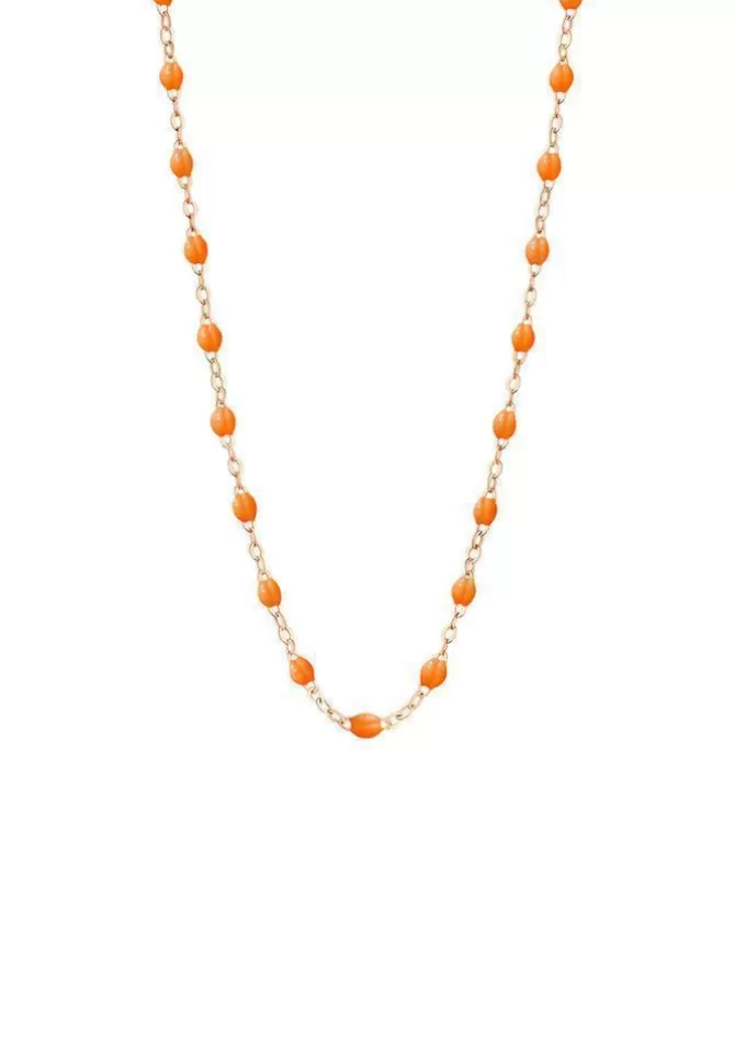Gigi Clozeau Collier Classique Gigi Or Rose Et Résines Mandarine 42cm Flash Sale