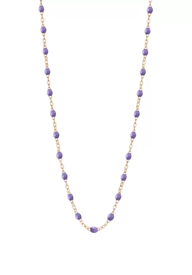 Gigi Clozeau Collier Classique Gigi Or Rose Et Résines Mauve 50cm Flash Sale