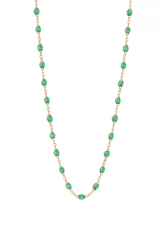 Gigi Clozeau Collier Classique Gigi Or Rose Et Résines Menthe 50cm Online